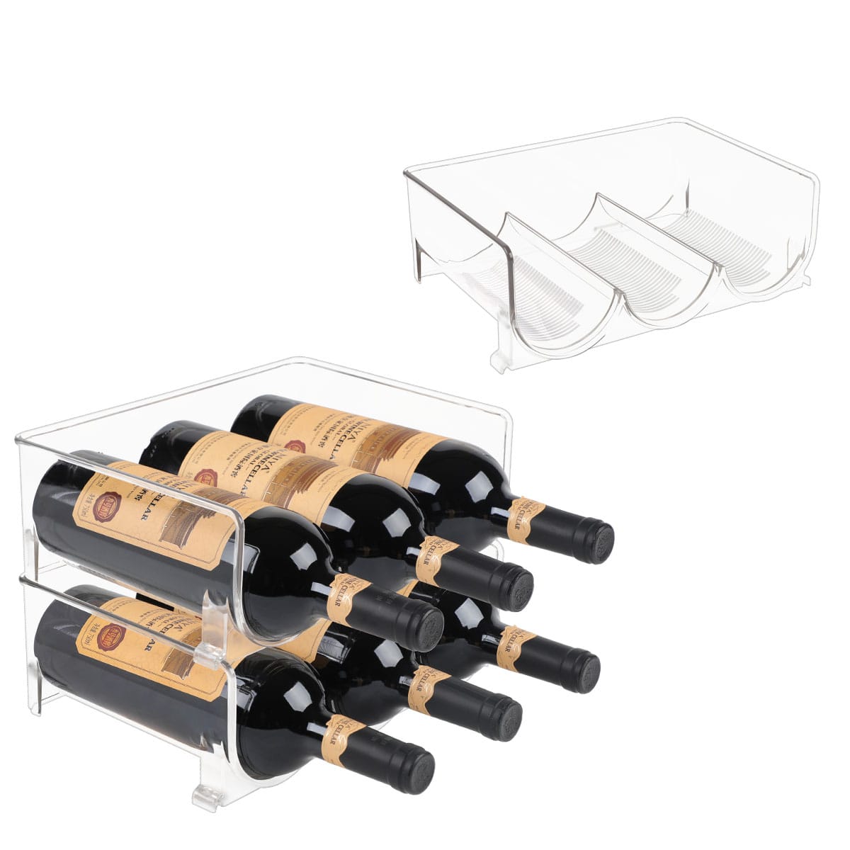 Triple Étagère à Bouteilles de Vin Empilable