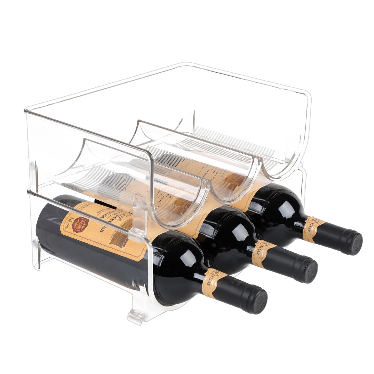 Triple Étagère à Bouteilles de Vin Empilable
