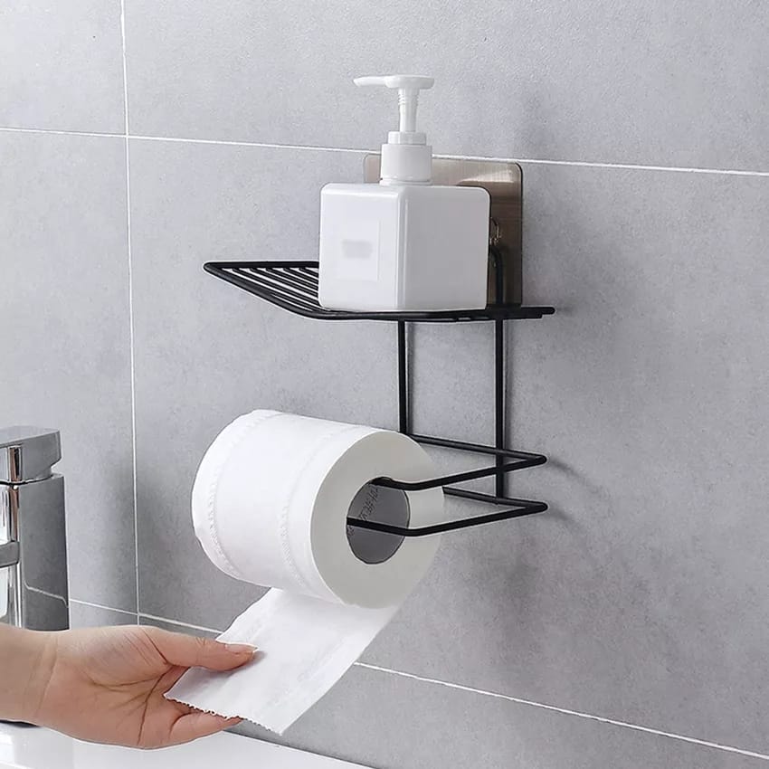 Porte-serviette/porte-savon double multitâche