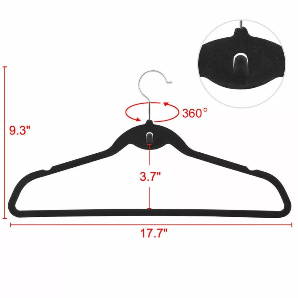 Cintres en velours 360 degrés rotatable