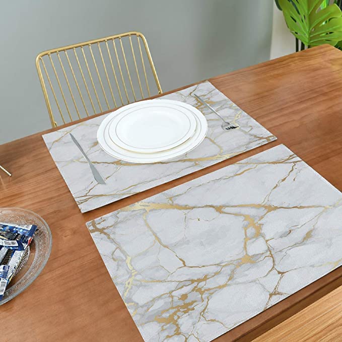 6Pc Nappes de Table Double Face
