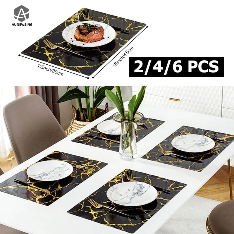 6Pc Nappes de Table Double Face