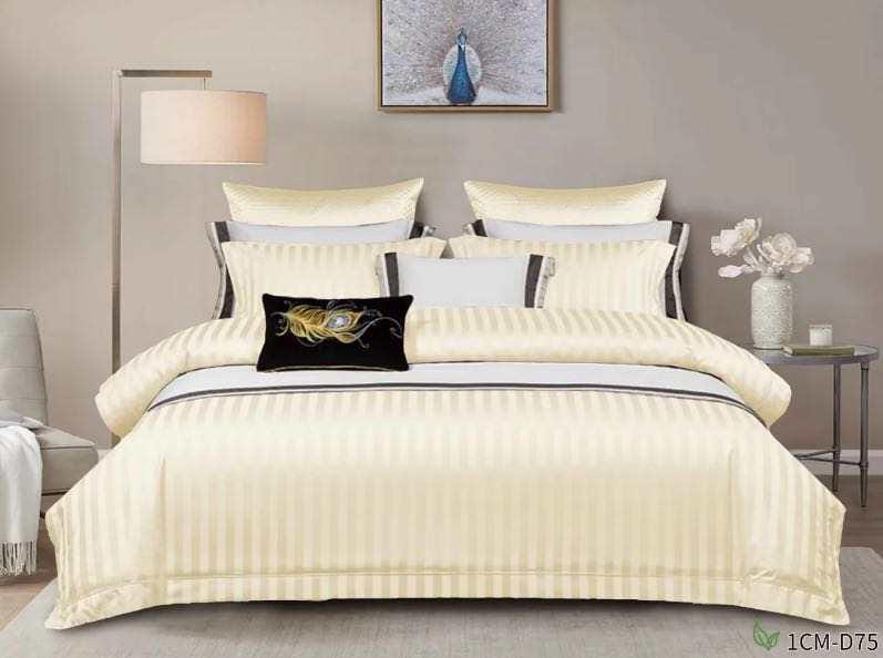 6*7 Housses de Couette Rayées NoirNov