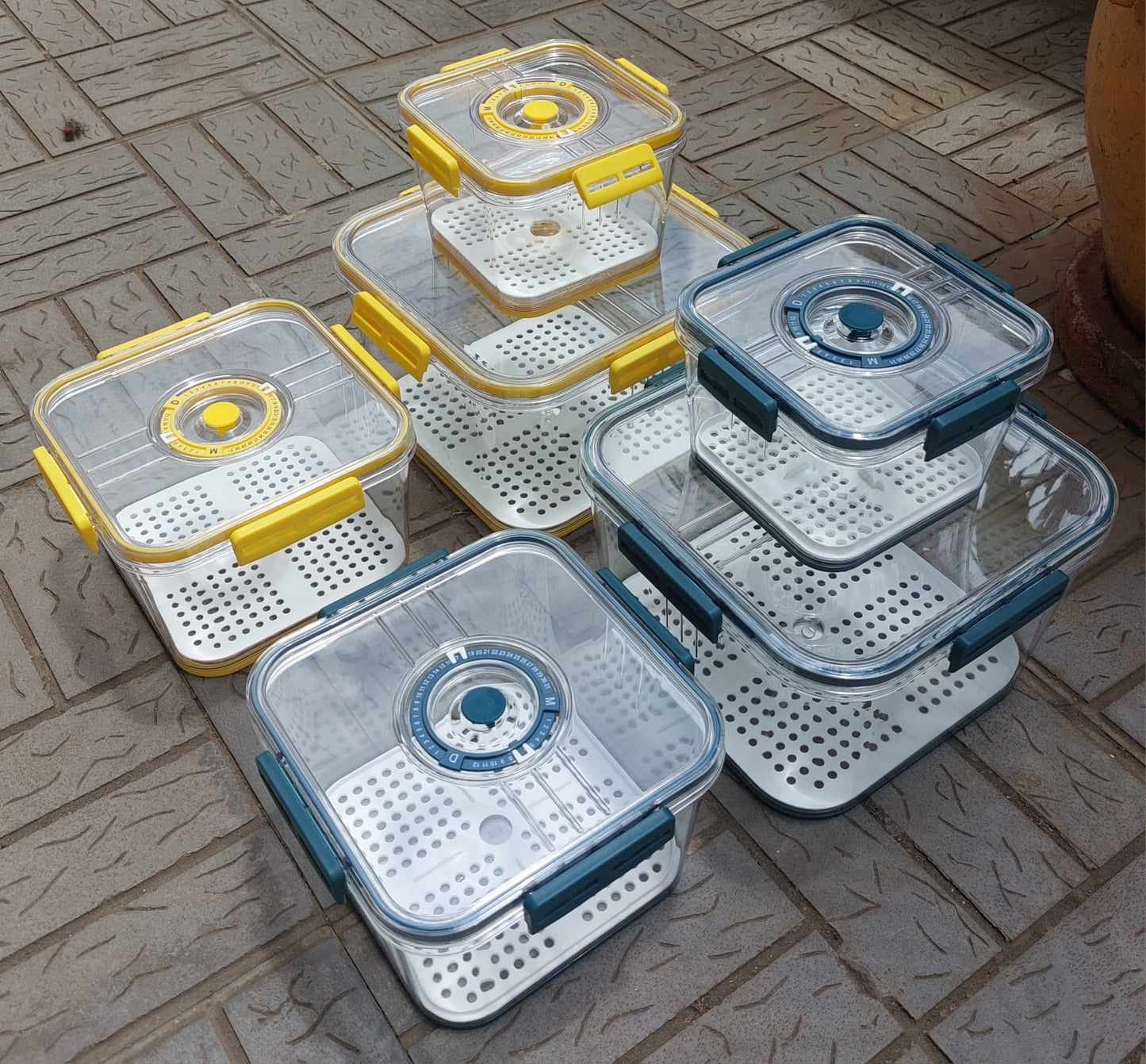Ensemble de 3 pièces d'organisateurs de stockage alimentaire empilables