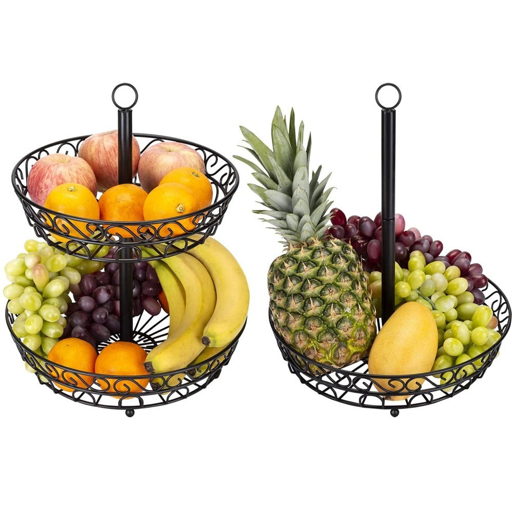 Rangement à fruits rotatif à 3 niveaux