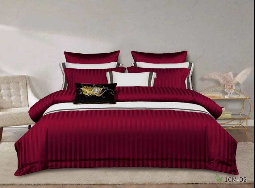 6*7 Housses de Couette Rayées NoirNov