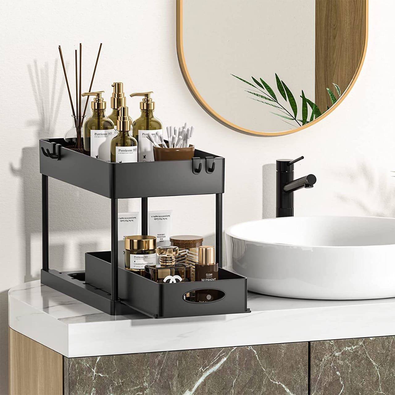 Sous l'évier organisateur organisateur de salle de bain