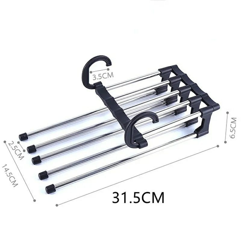 5 en 1 cintre à pantalons rétractable