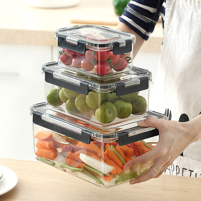 3pcs Conteneurs de rangement alimentaires en acrylique transparent