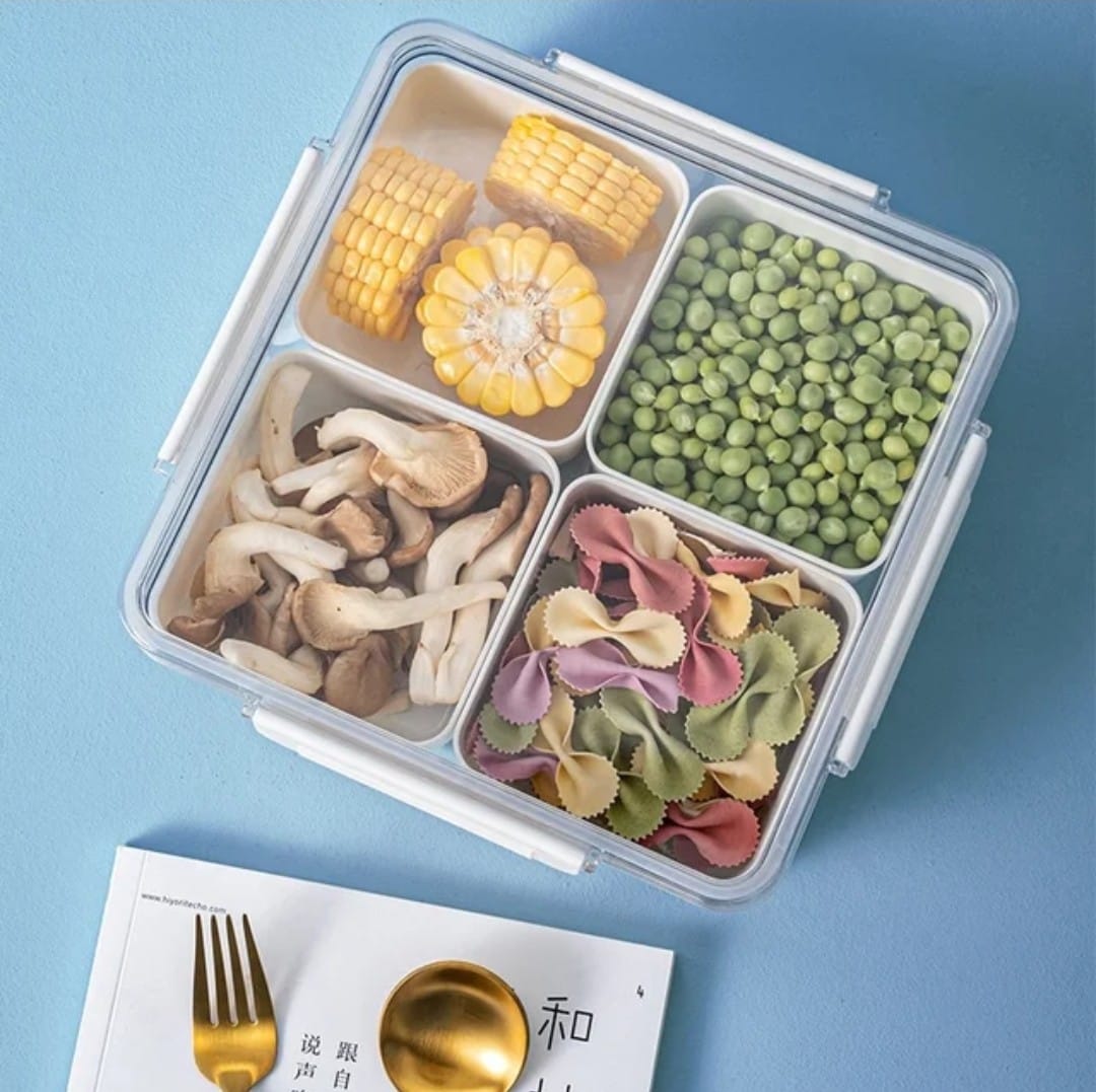 Container de réfrigérateur partitionné