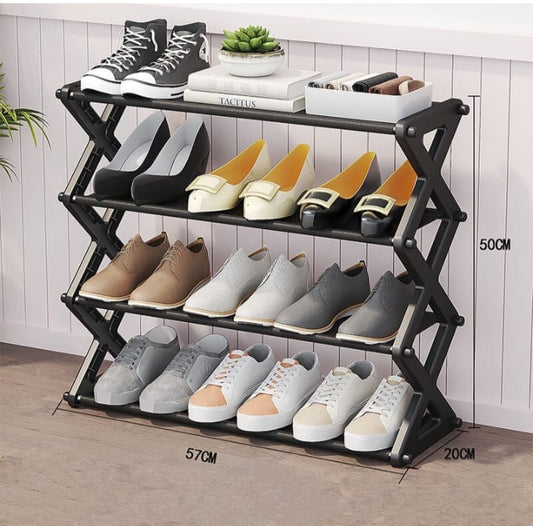 Étagère à chaussures pliable multifonctionnelle