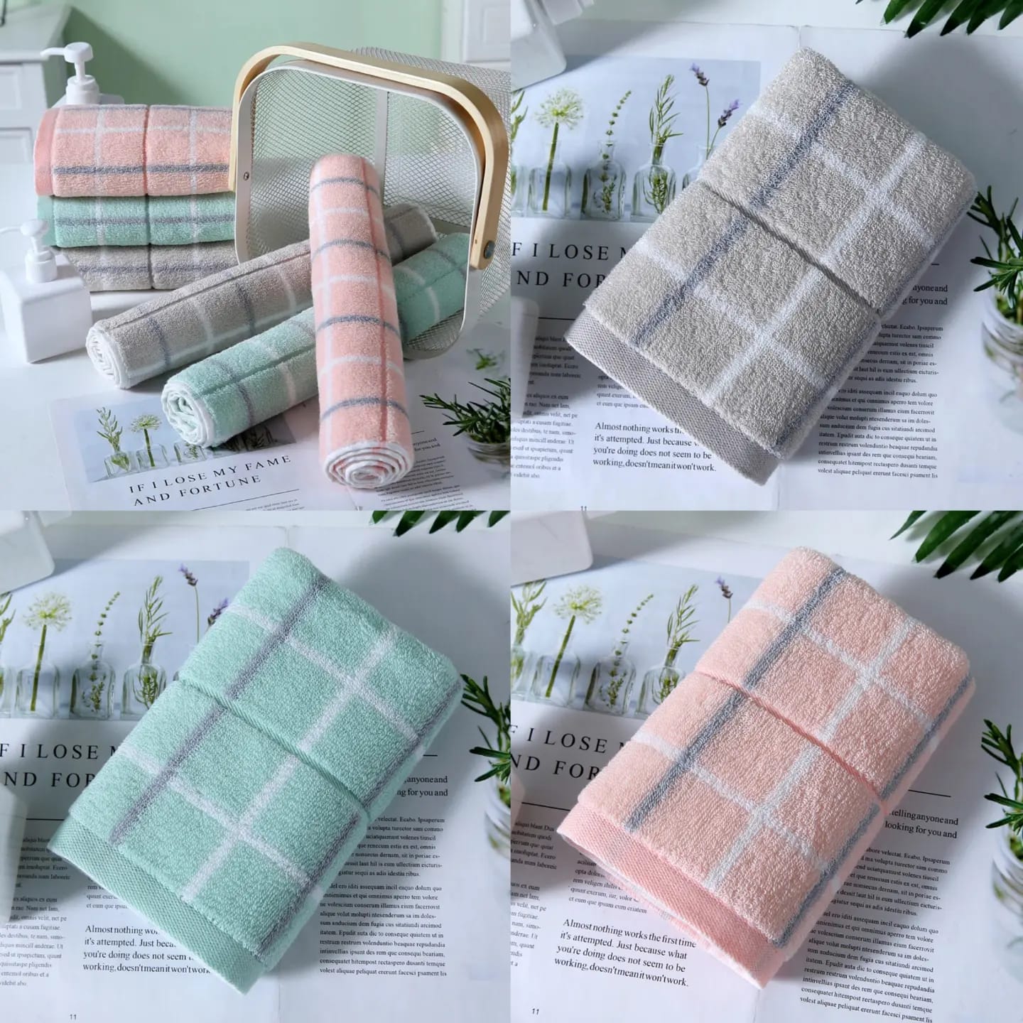Serviettes 100% coton