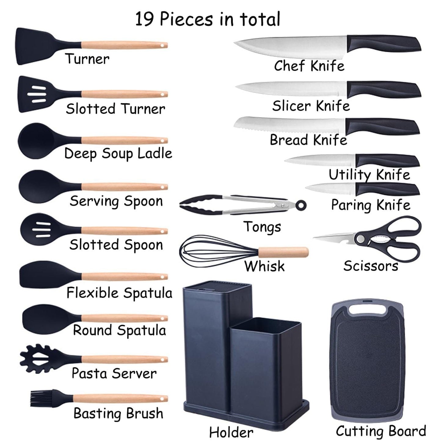 Ensemble de cuisine 19 pièces