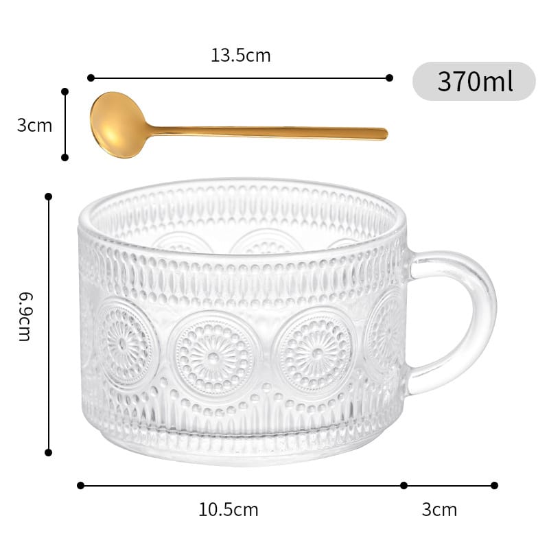 Mug en verre vintage