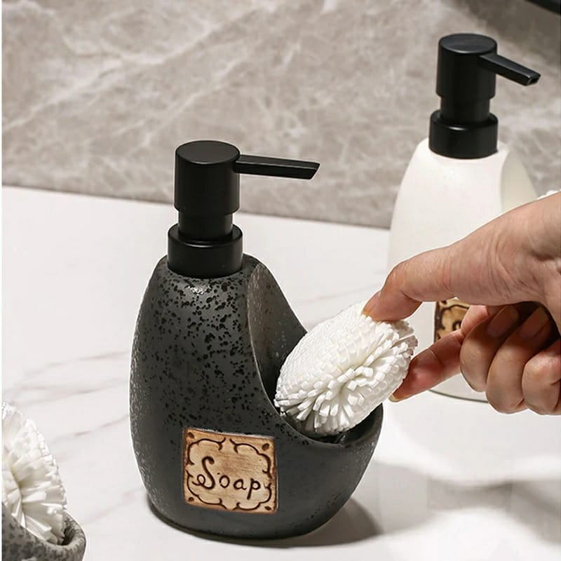 Bouteille de distributeur de shampooing en céramique de 450 ml Bouteille de lotion