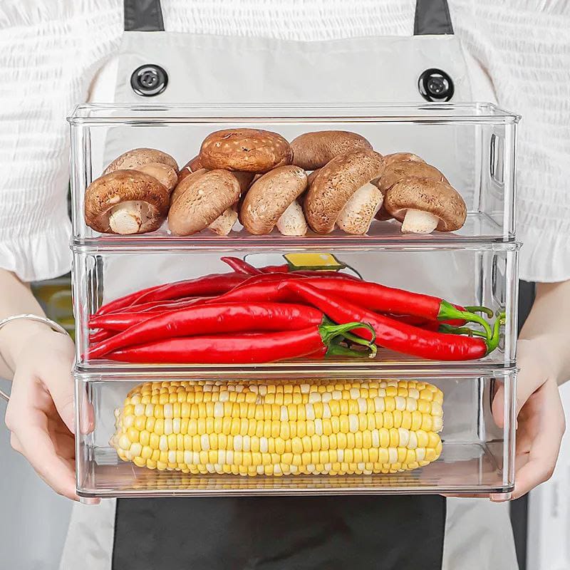 Organisateur de rangement en acrylique pour réfrigérateur