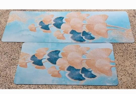 Tapis de cuisine en caoutchouc 2 pièces
