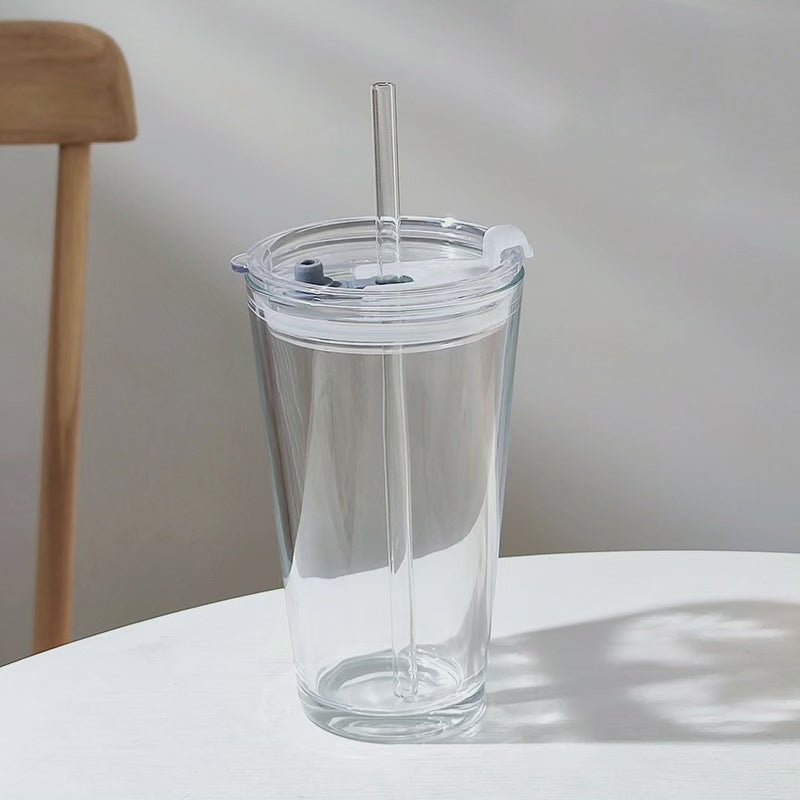 Tasse à boire en borosilicate transparent rond