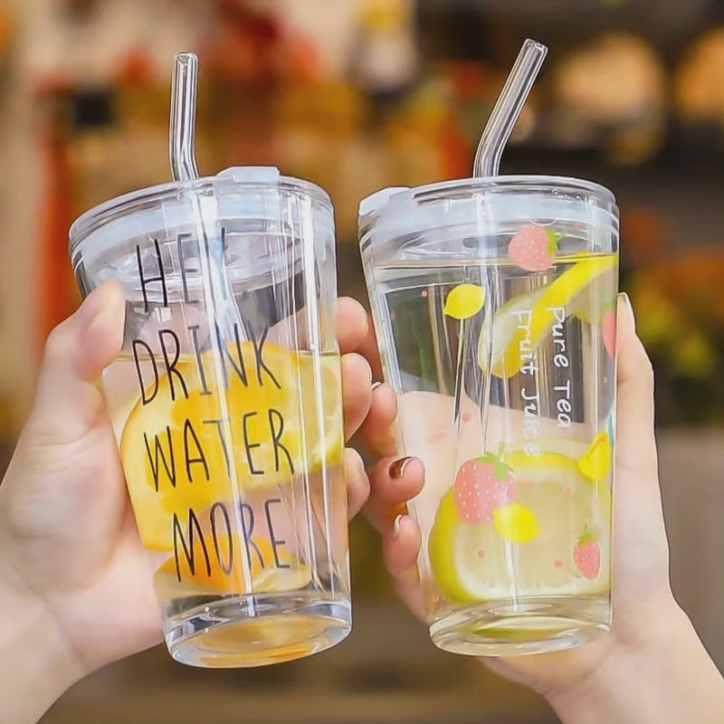 Tasse à boire en borosilicate transparent rond