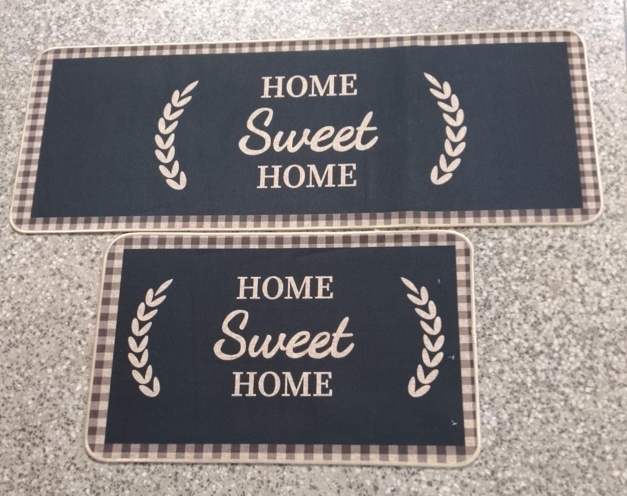 Tapis de cuisine en caoutchouc antidérapants 2 pièces