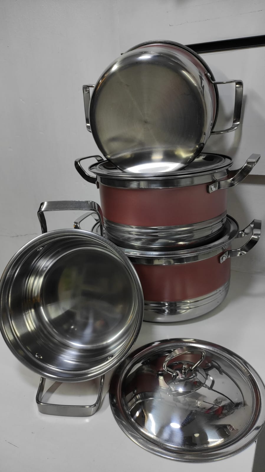 Ensemble de casseroles en acier inoxydable