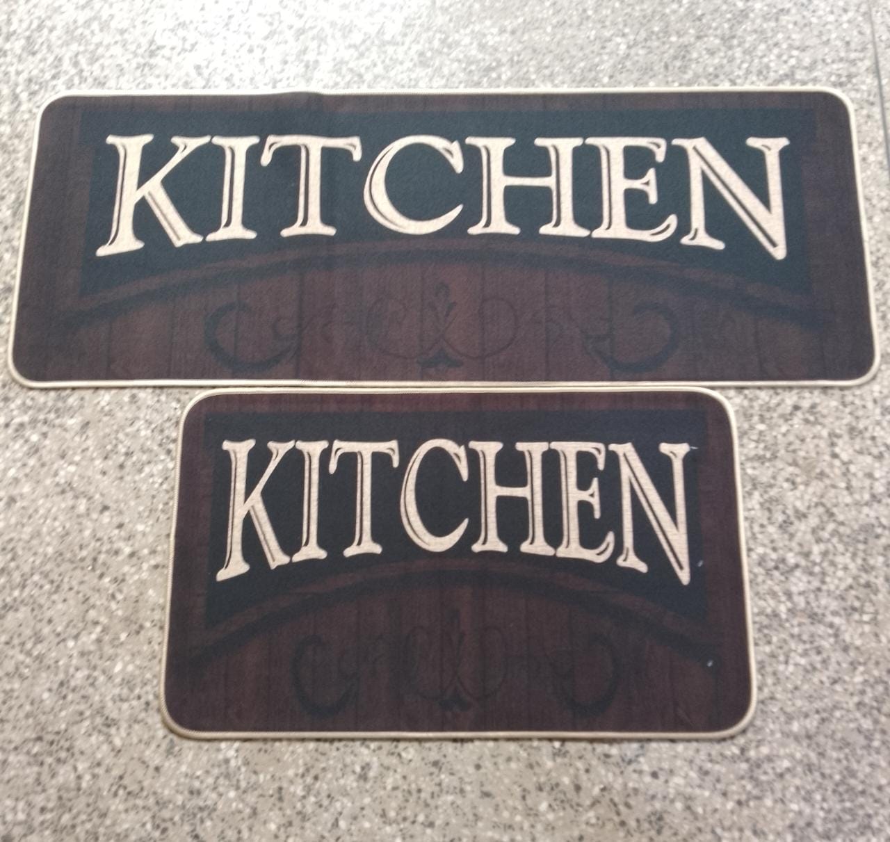 Tapis de cuisine en caoutchouc antidérapants 2 pièces