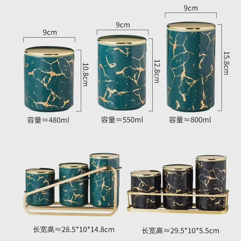 3pcs Canister & support