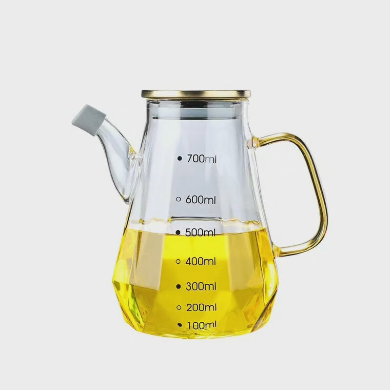 Bouteille en verre en forme de diamant de 500 ml
