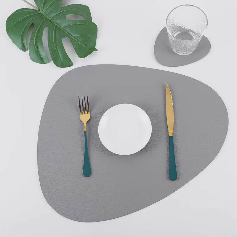 12 pcs sous-verres en cuir