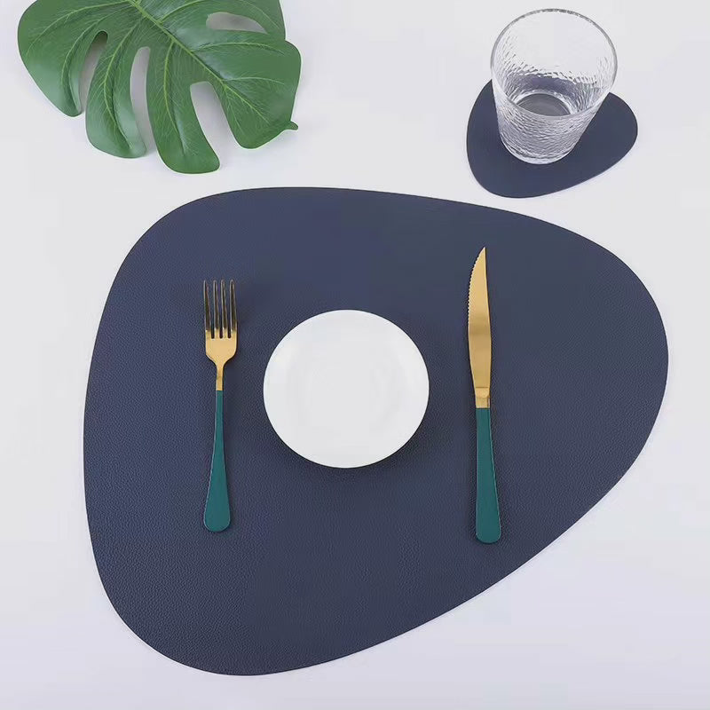 12 pcs sous-verres en cuir