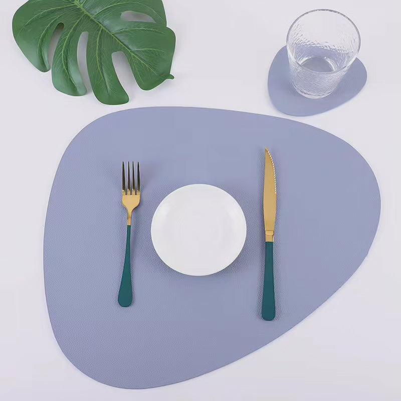 12 pcs sous-verres en cuir