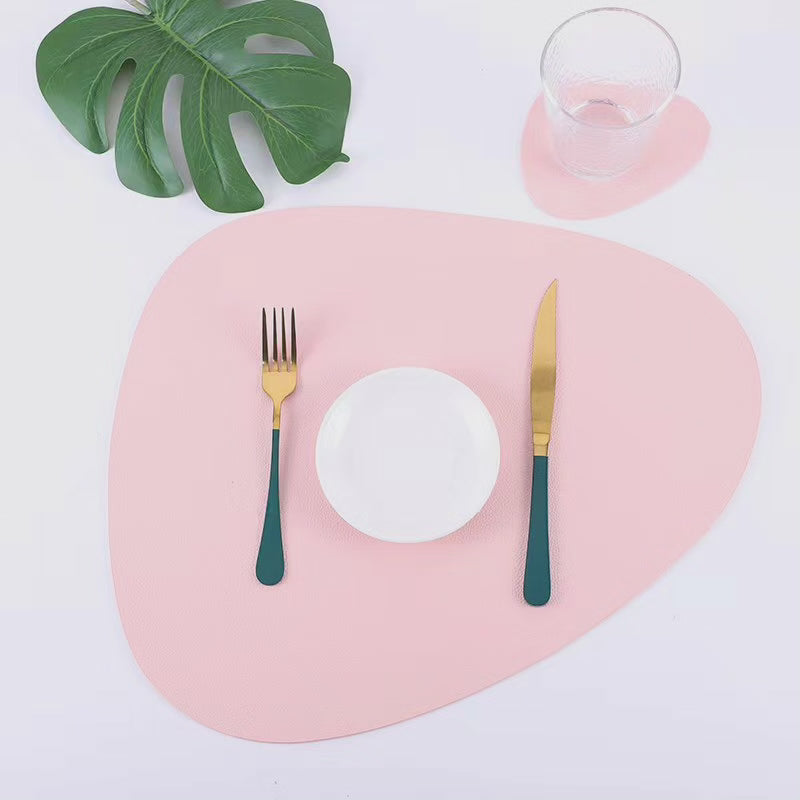 12 pcs sous-verres en cuir