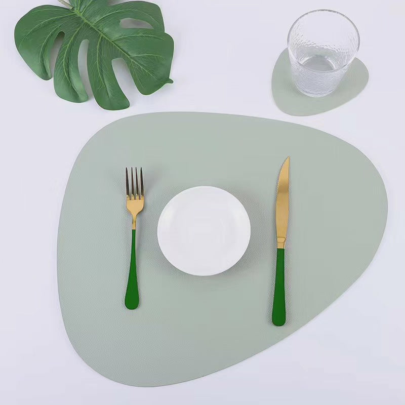 12 pcs sous-verres en cuir
