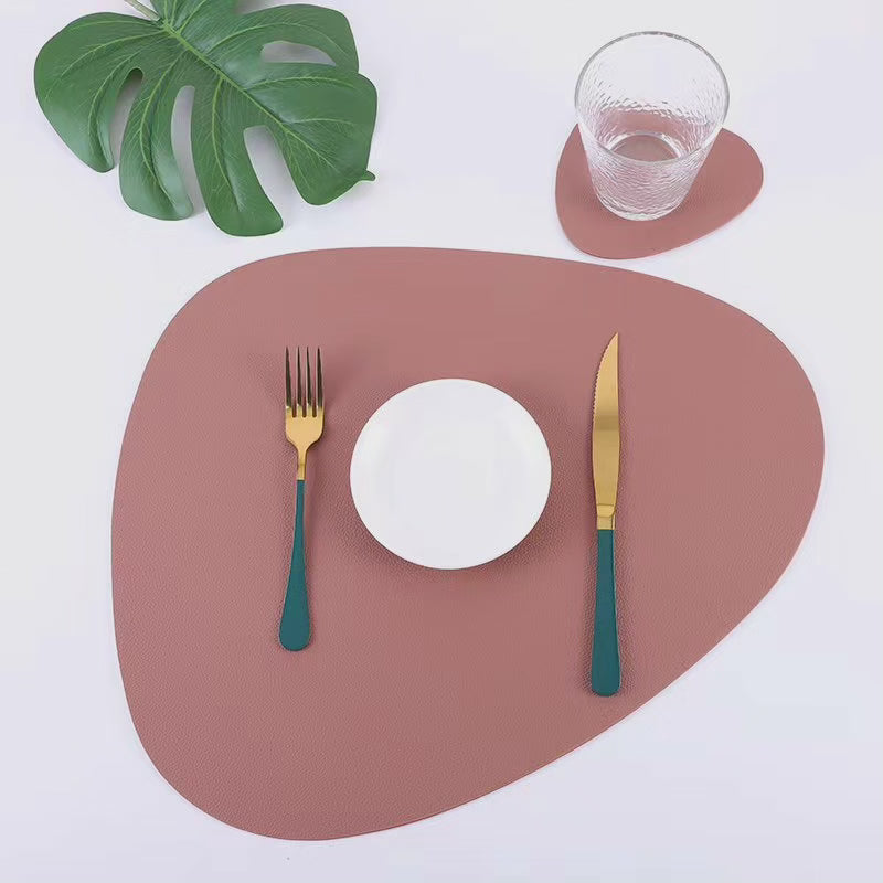12 pcs sous-verres en cuir