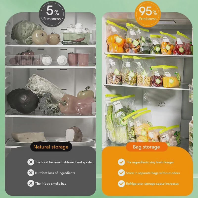 Sacs de stockage alimentaires réutilisables