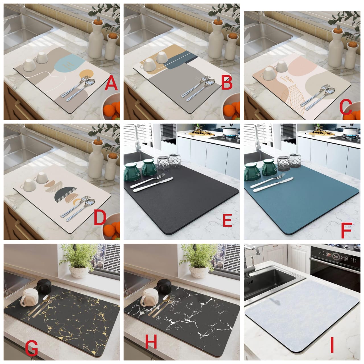 Tapis de séchage pour évier