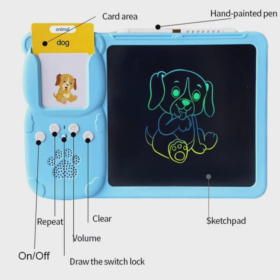 2 en 1 Cartes flash parlantes avec tablette LCD