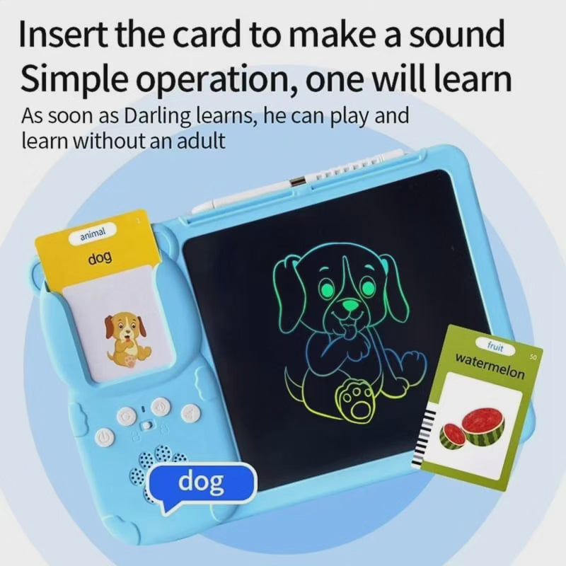2 en 1 Cartes flash parlantes avec tablette LCD