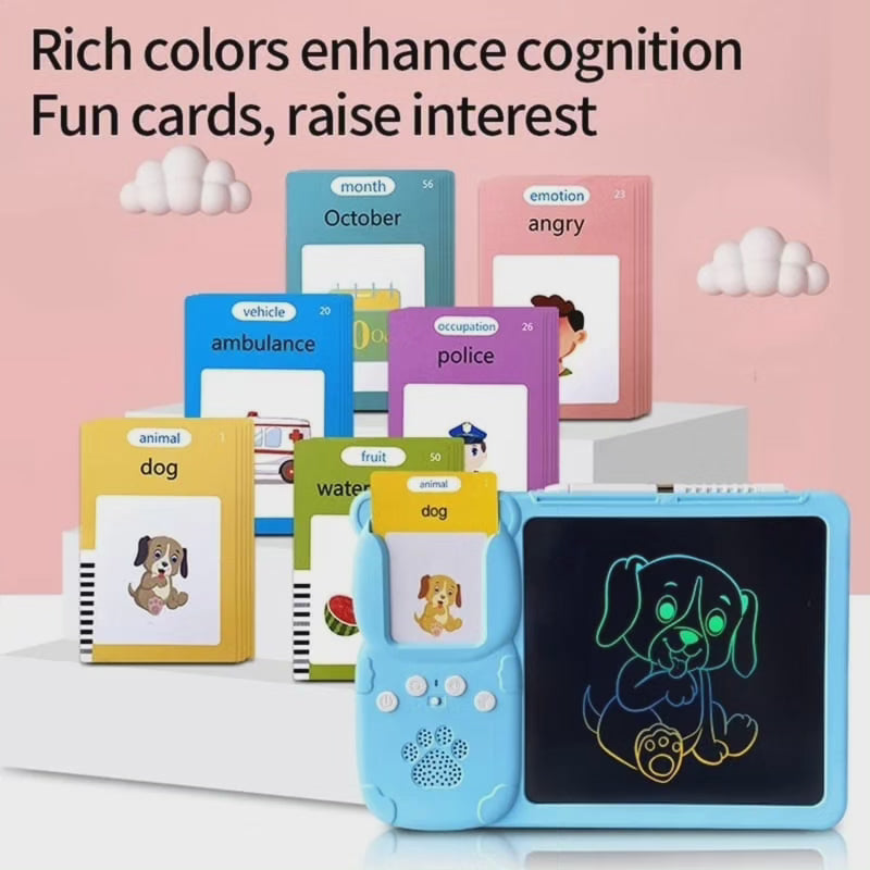 2 en 1 Cartes flash parlantes avec tablette LCD
