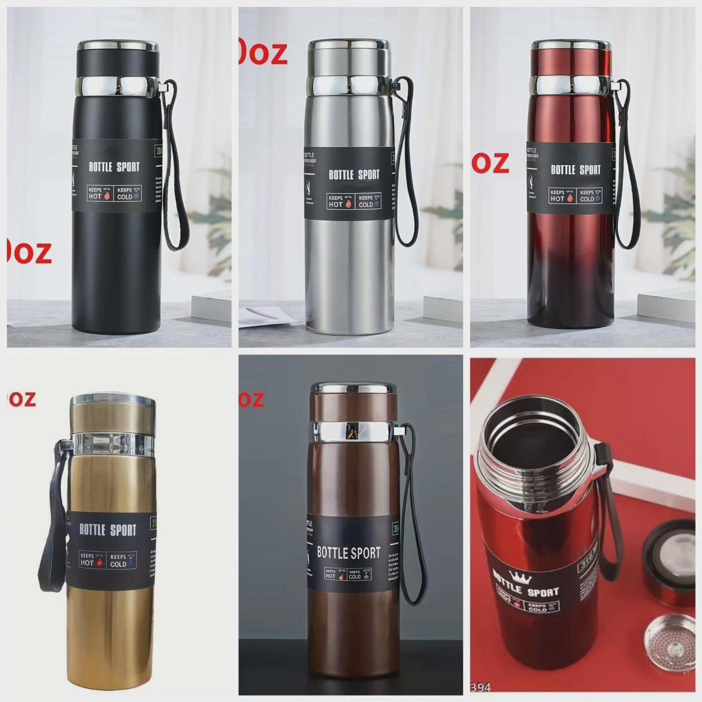 600Ml bouteille en acier inoxydable