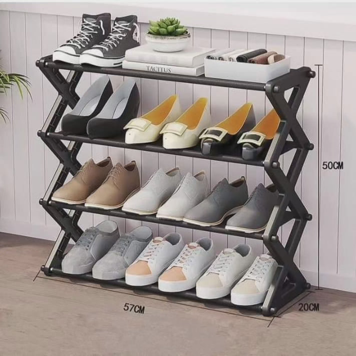 Étagère à chaussures pliable multifonctionnelle