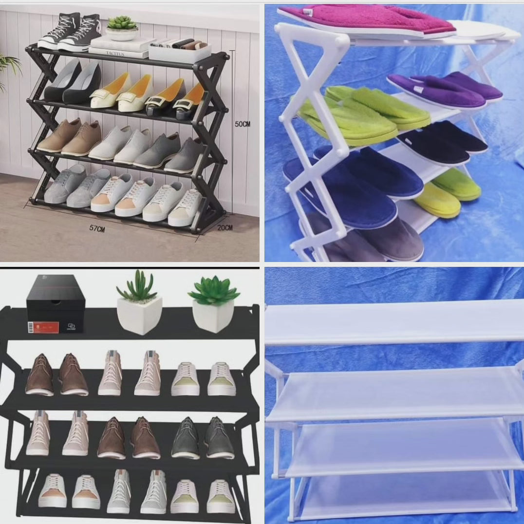 Étagère à chaussures pliable multifonctionnelle