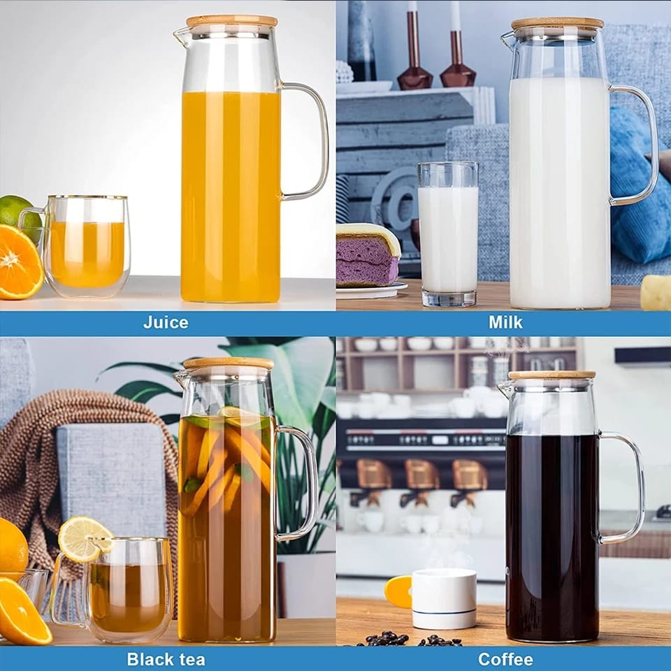 1,2 L pichet en verre résistant à la chaleur