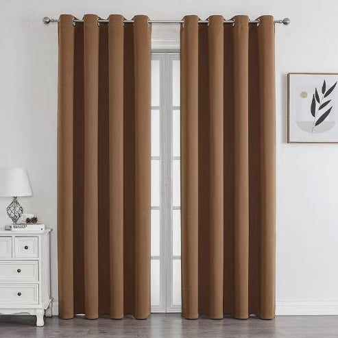 2Pc Rideaux Noirs Texturés Occultants