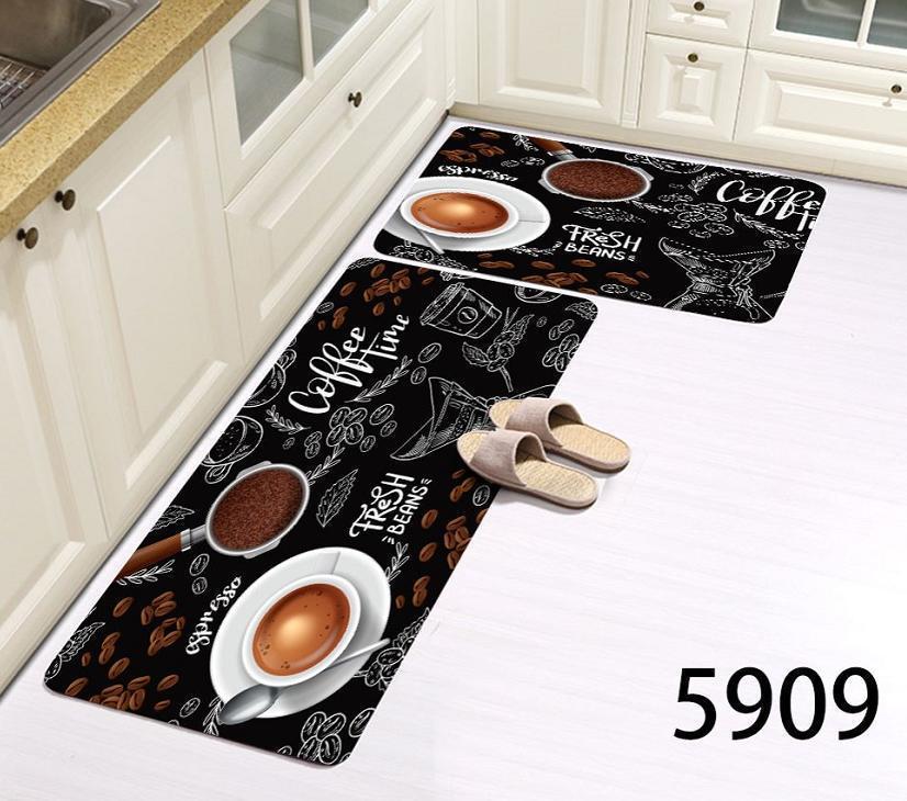 Tapis de cuisine 2 en 1 en caoutchouc