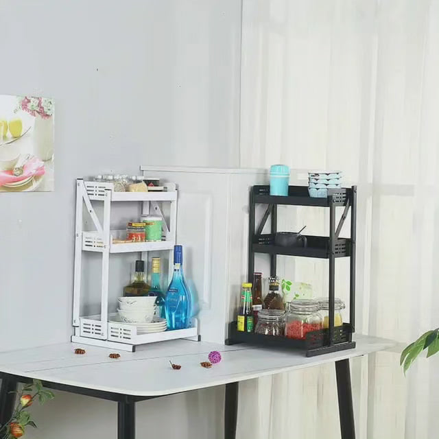 Support à épices multifonctionnel pliable 3 niveaux / Étagère de rangement