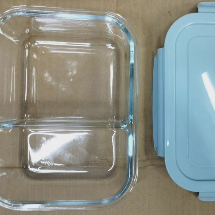 Boîte à lunch en verre compartimentée