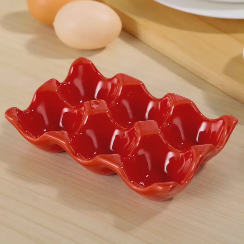 Plateau à œufs en céramique élégant