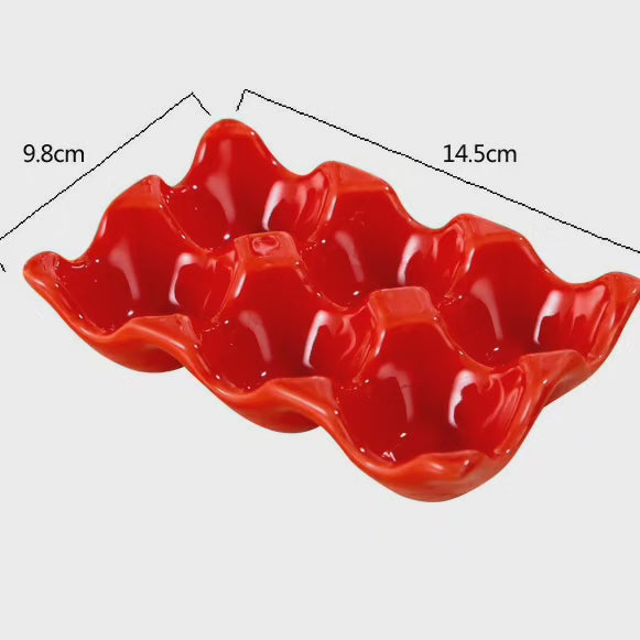 Plateau à œufs en céramique élégant