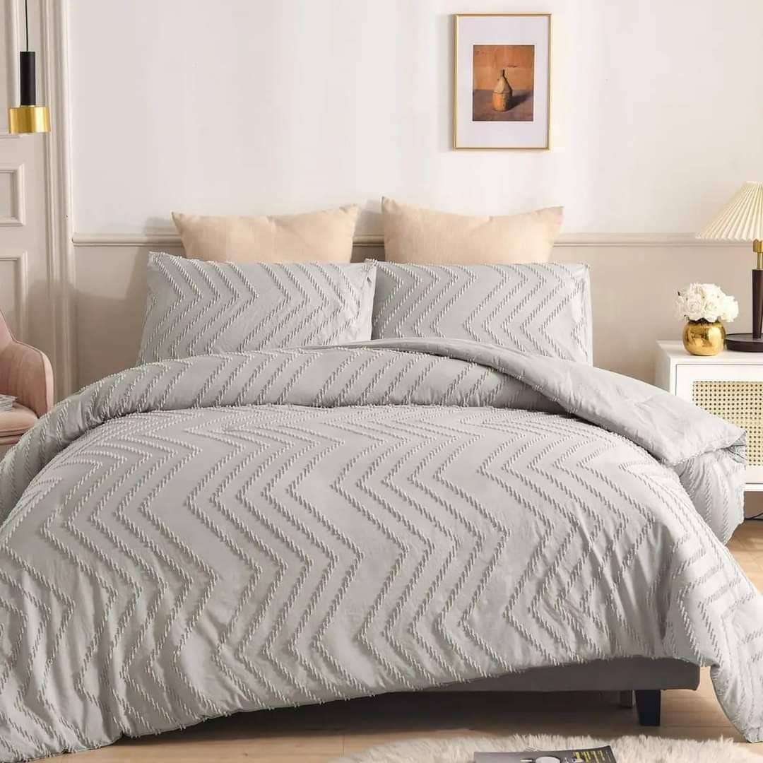 3Pc Housse de couette tuftée Wave Set